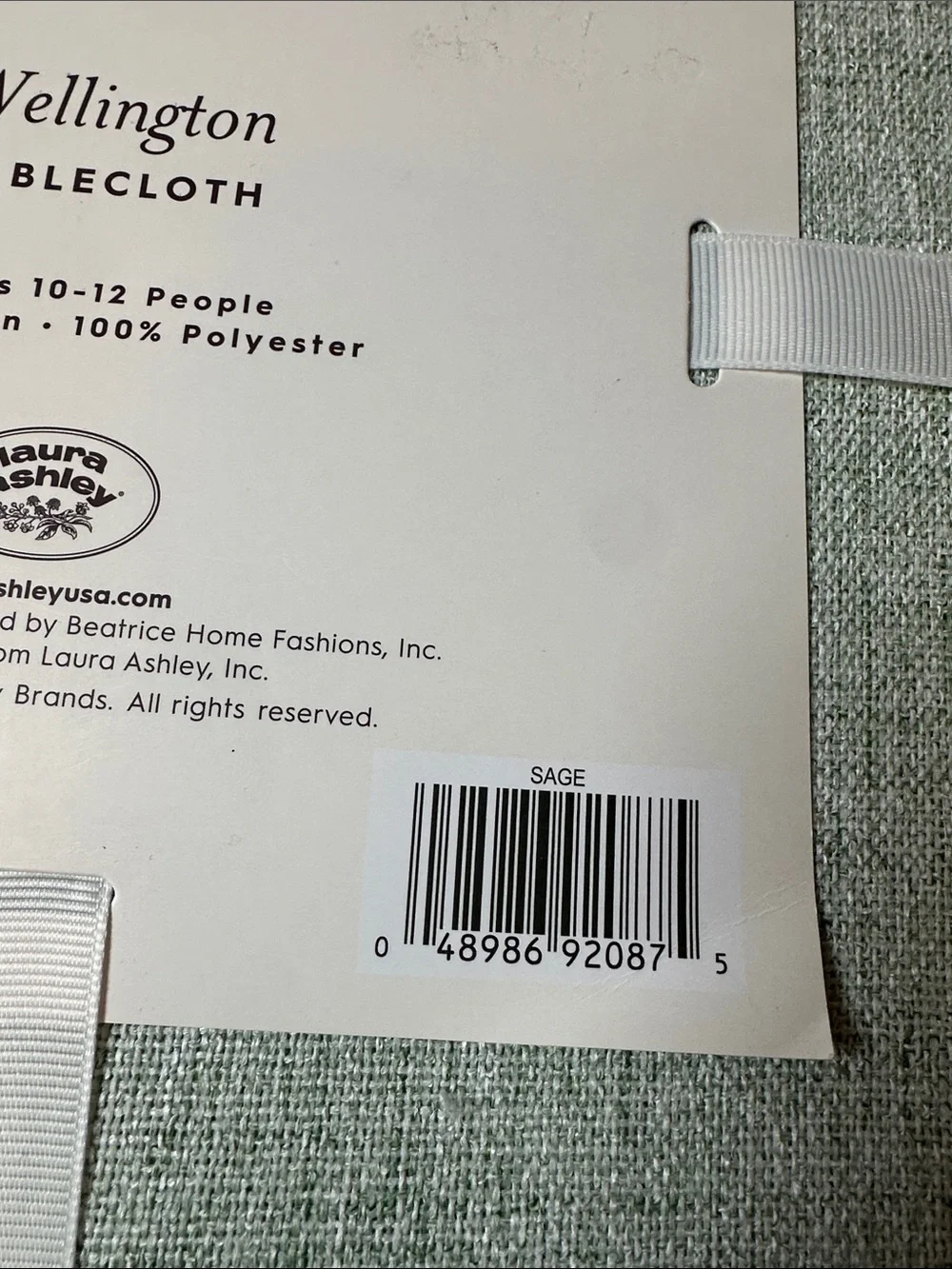 Laura Ashley Sage Green Wellington Tablecloth